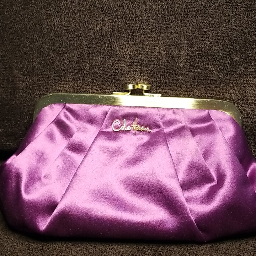 Cole Haan Purple Satin Clutch